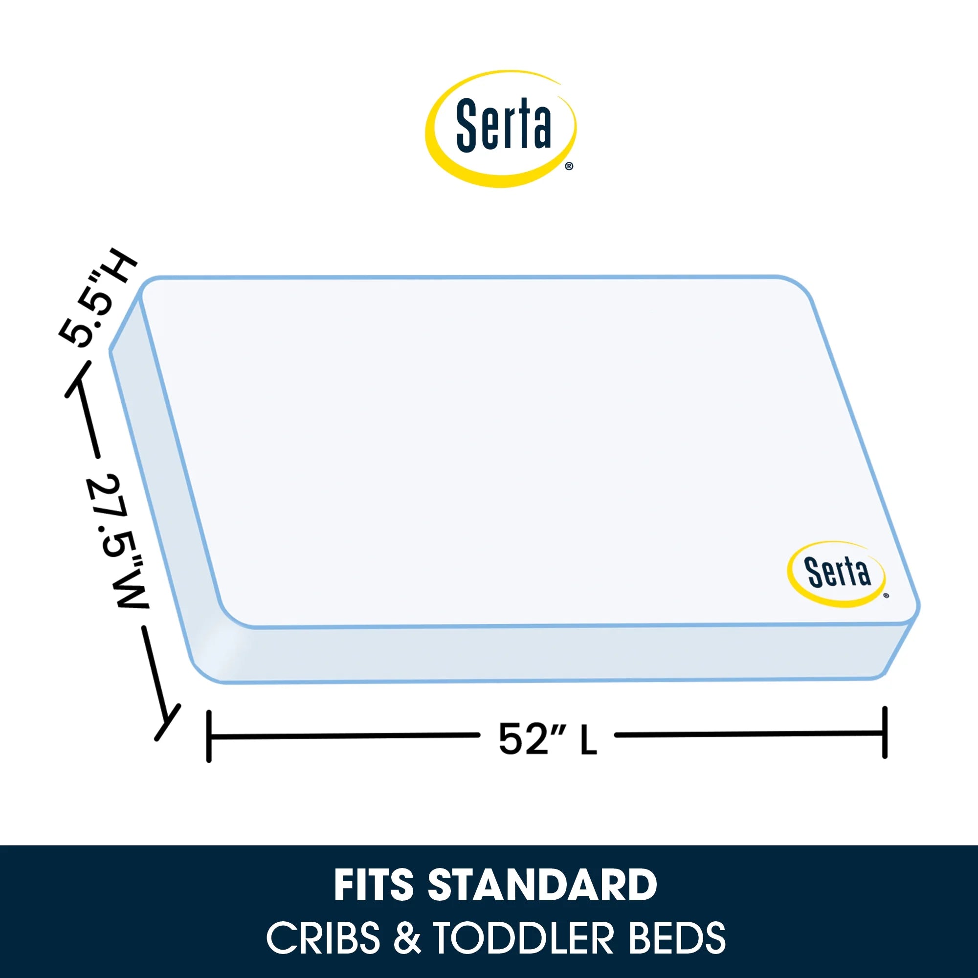 Serta Perfect Sleeper Comfort Deluxe 2 - Stage Crib and Toddler Mattress - 220 Inerlocking Coils - GREENGUARD Gold Certified - Certipur - US - Made in USA - Lifetime Warranty